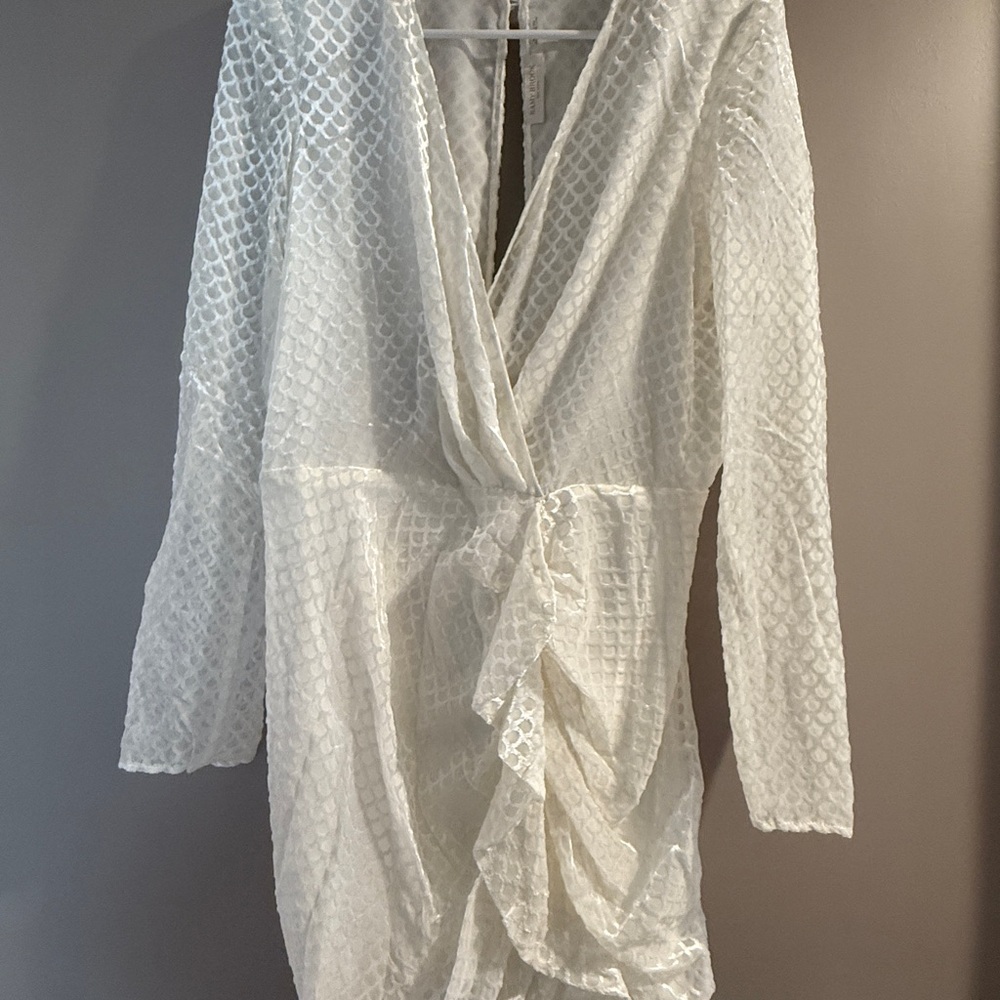 Ramy Brook White Textured Dress